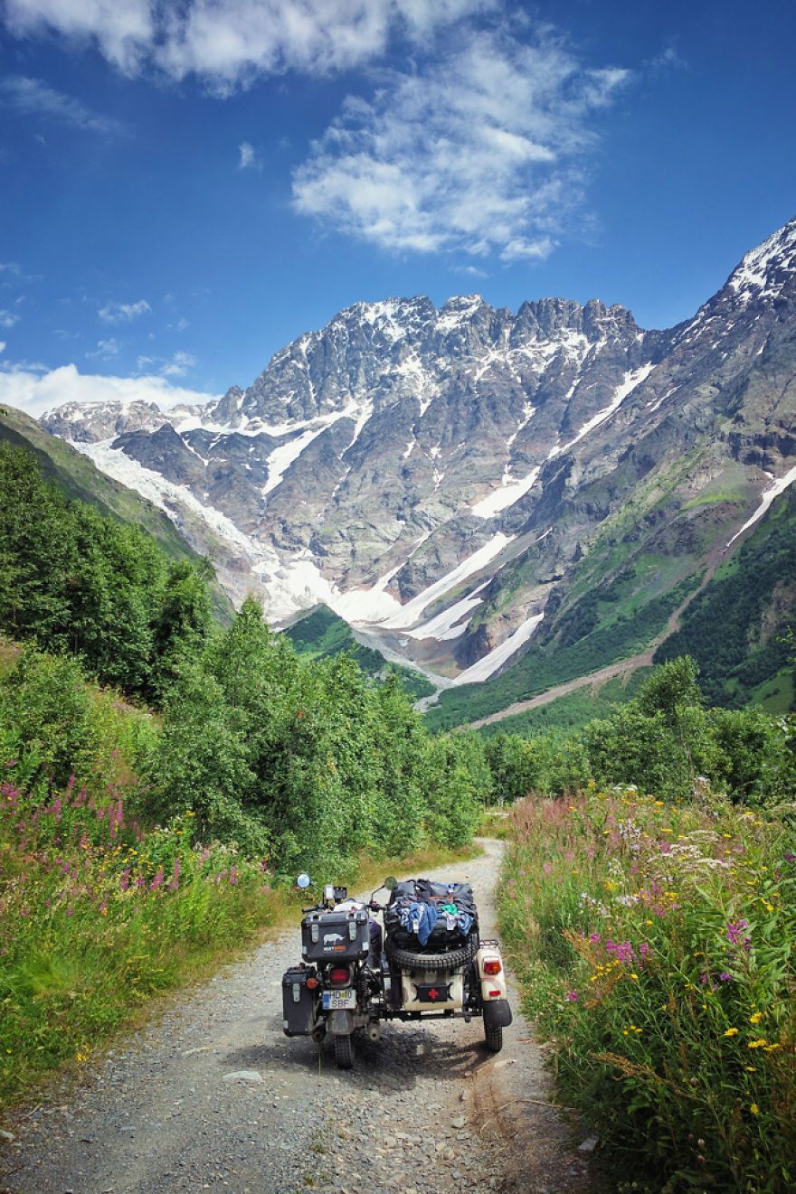 We Took Less-Traveled Roads To The Caucasus Mountains With Our 5-Year-Old Son Sitting In A Sidecar We Took Less-Traveled Roads To The Caucasus Mountains With Our 5-Year-Old Son Sitting In A Sidecar