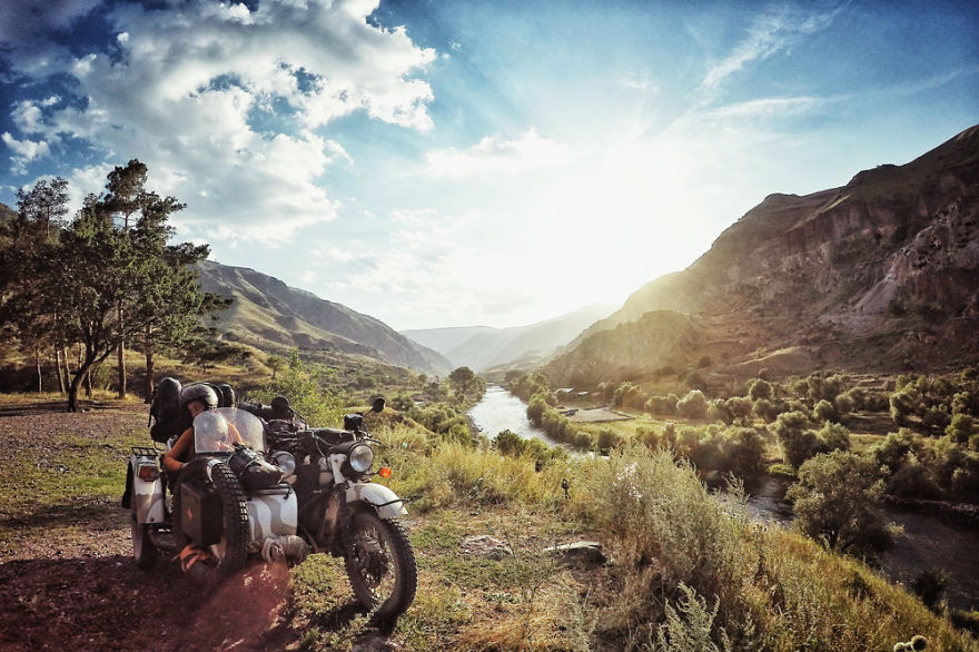We Took Less-Traveled Roads To The Caucasus Mountains With Our 5-Year-Old Son Sitting In A Sidecar We Took Less-Traveled Roads To The Caucasus Mountains With Our 5-Year-Old Son Sitting In A Sidecar
