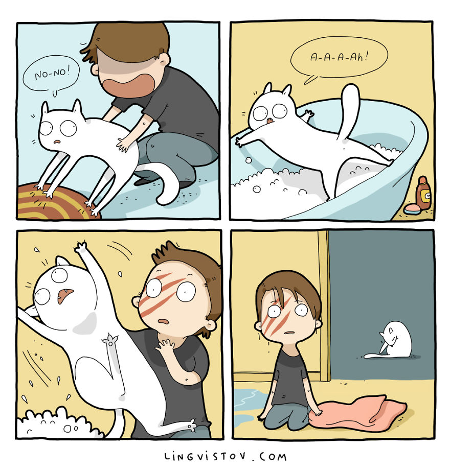 Comics About Life With A Cat