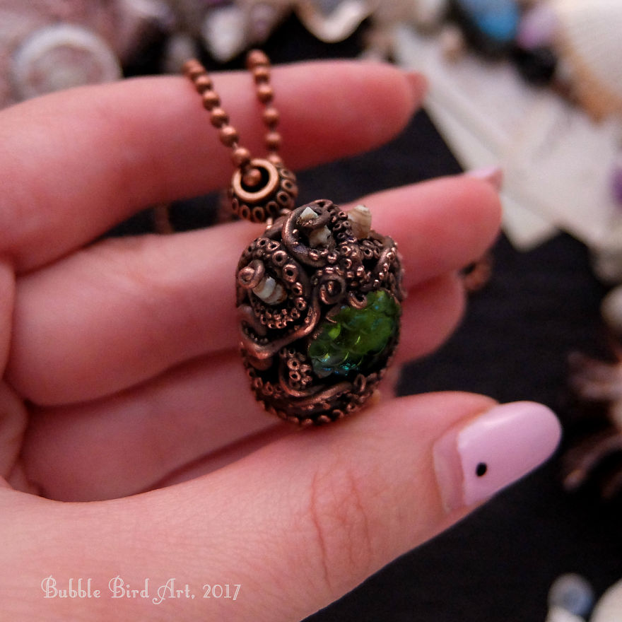 I Make Nature-Inspired Copper Electroformed Jewerly