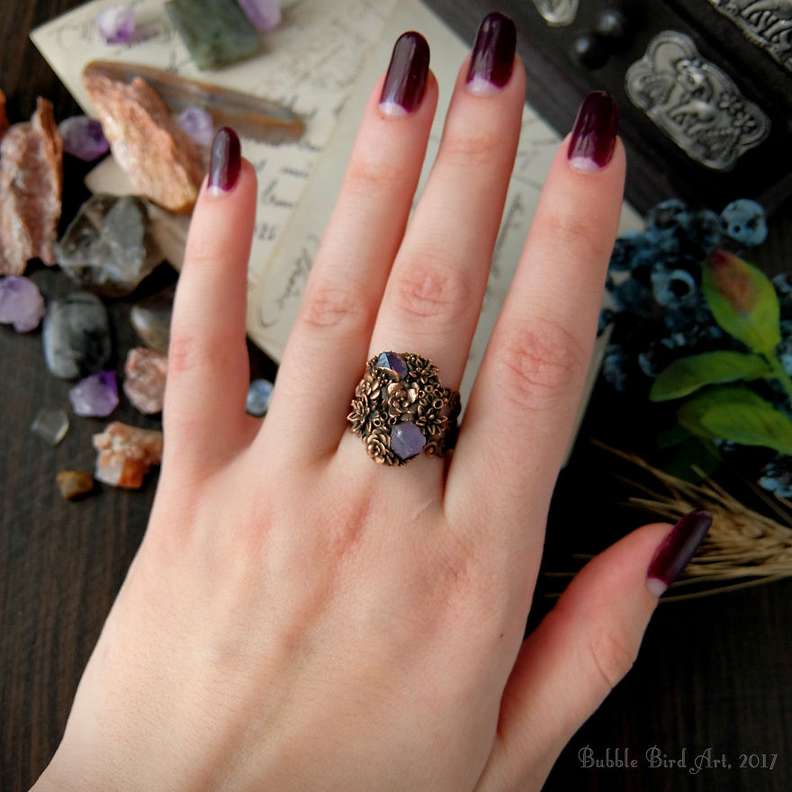 I Make Nature-Inspired Copper Electroformed Jewerly