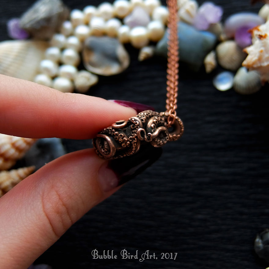 I Make Nature-Inspired Copper Electroformed Jewerly