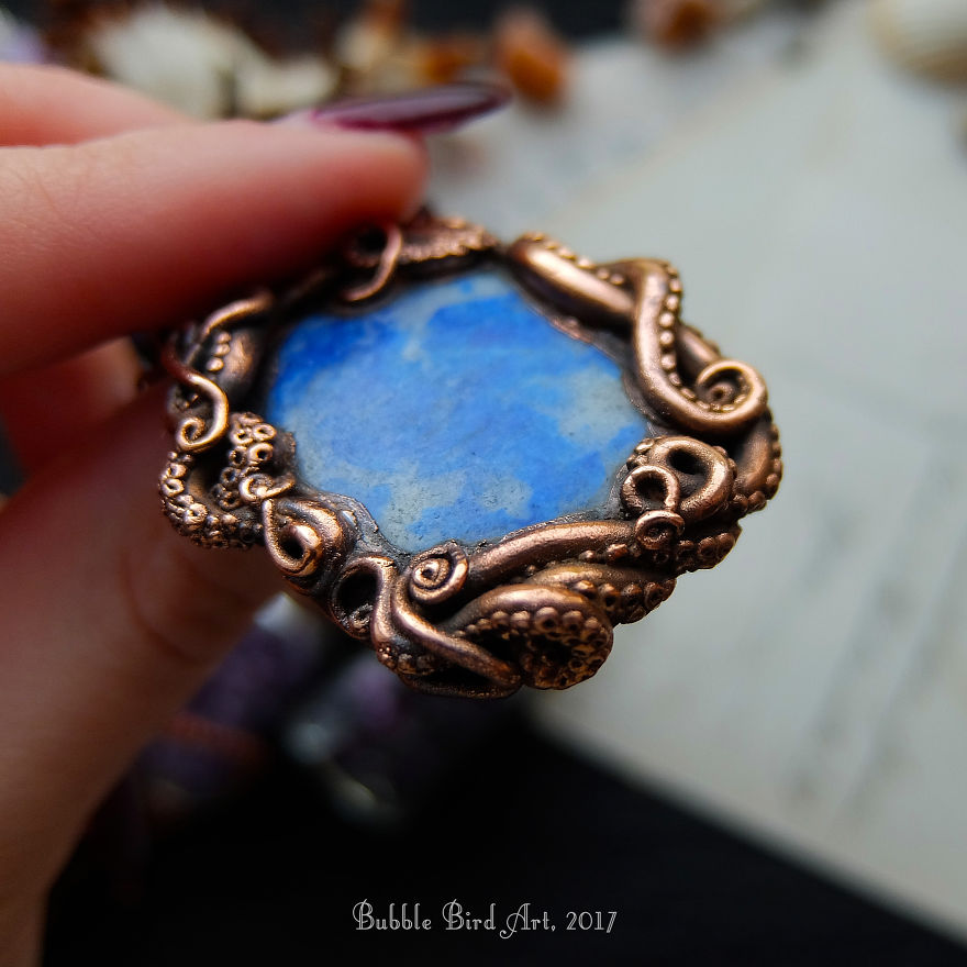 I Make Nature-Inspired Copper Electroformed Jewerly