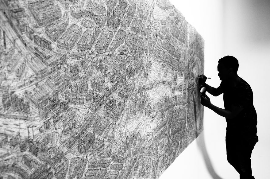 It Took Me Two Months To Complete This Detailed Edinburgh Cityscape