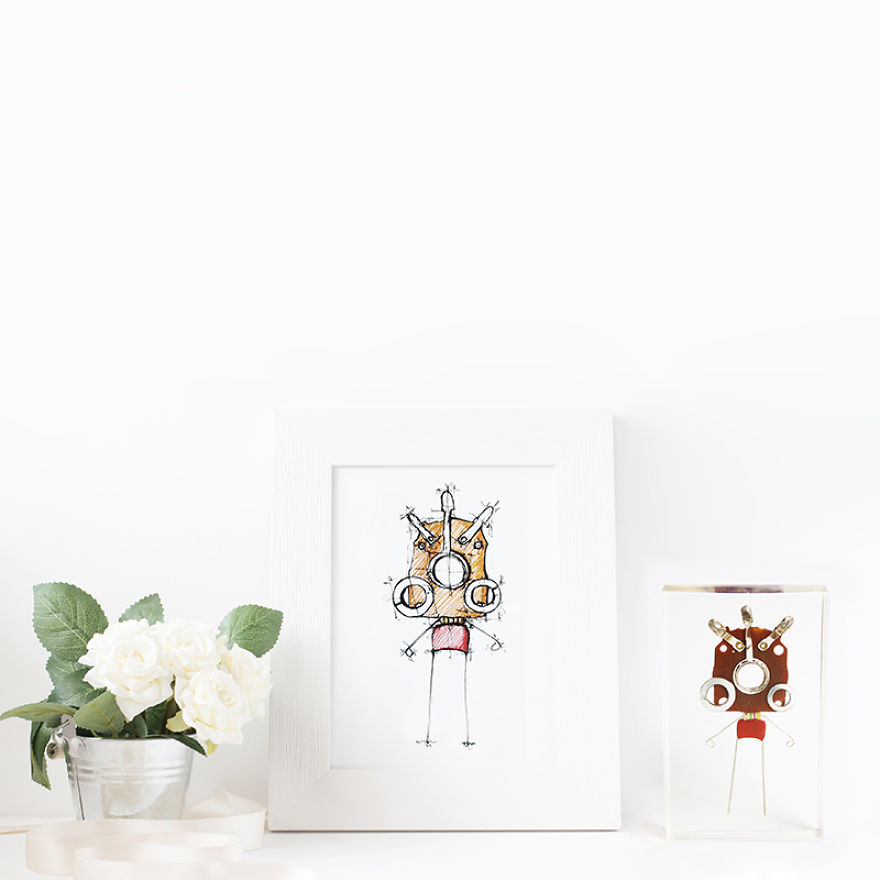 I Turned Electronic Components Into Tiny And Biggie Robots