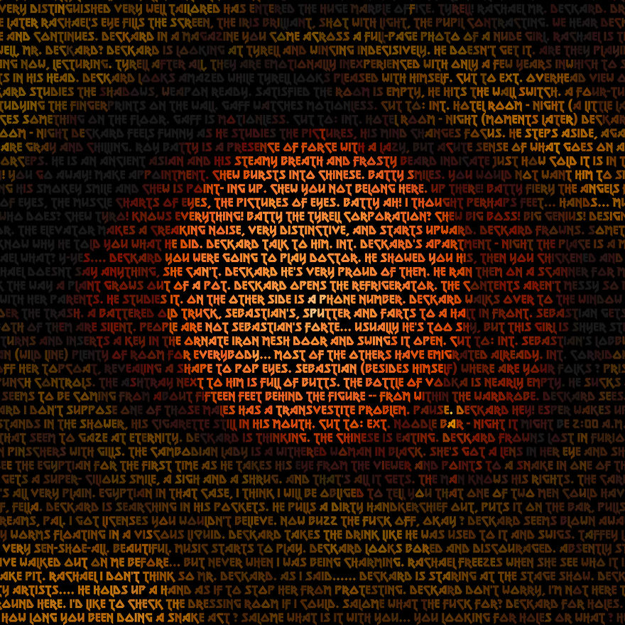 I Created Blade Runner Film Still Portraits Using The Screenplay