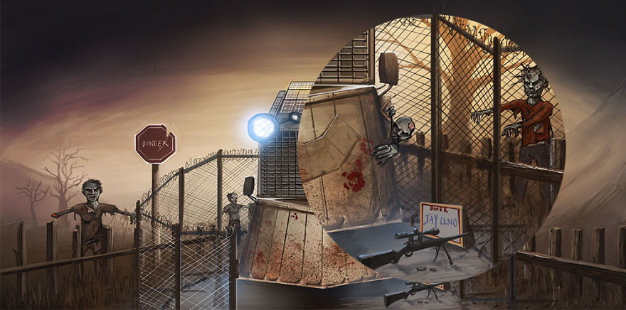 I Illustrated This Post Apocalyptic Motorhome For Halloween (And Included As Many References From Tv, Movies And Games As I Could)