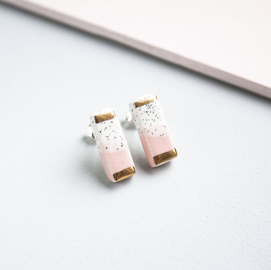 I Made This Minimalist Geometric Ceramic Jewelry