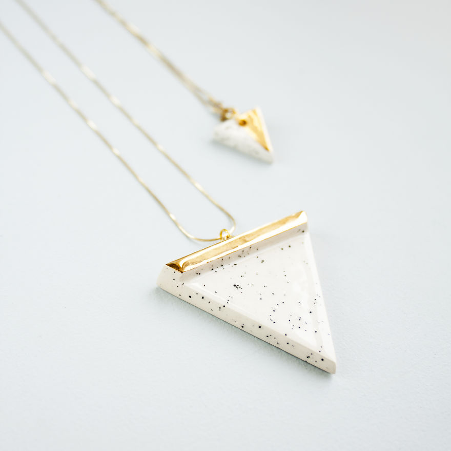 I Made This Minimalist Geometric Ceramic Jewelry