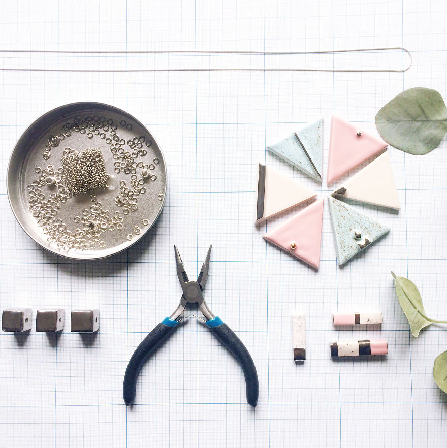 I Made This Minimalist Geometric Ceramic Jewelry