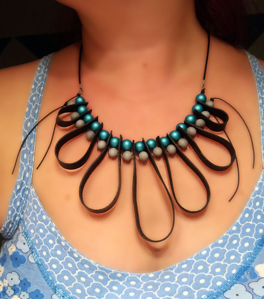 I Make Jewelry And Accessories Out Of Upcycled Bike And Car Inner Tubes