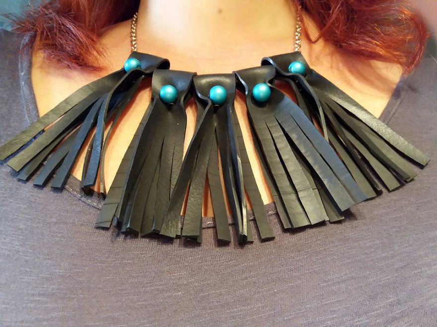 I Make Jewelry And Accessories Out Of Upcycled Bike And Car Inner Tubes