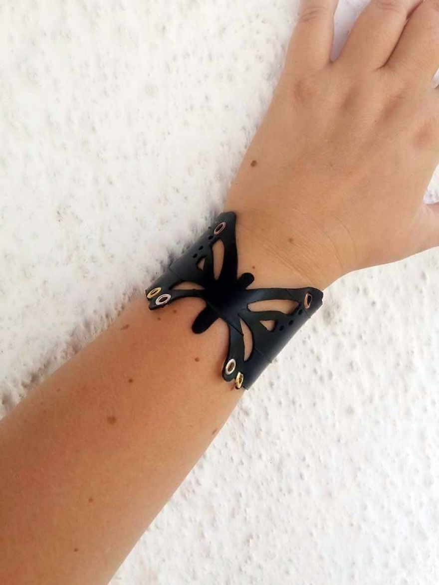 I Make Jewelry And Accessories Out Of Upcycled Bike And Car Inner Tubes