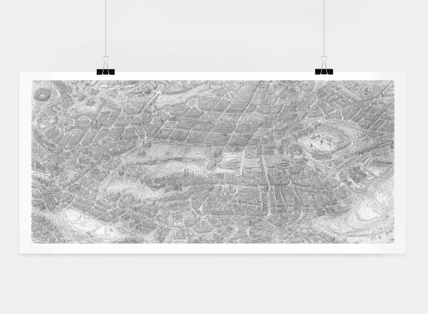It Took Me Two Months To Complete This Detailed Edinburgh Cityscape