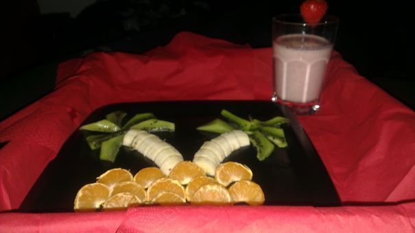 A Tropical Themed Breakfast For My Birthday When I Was Missing Home. Love My Husband!