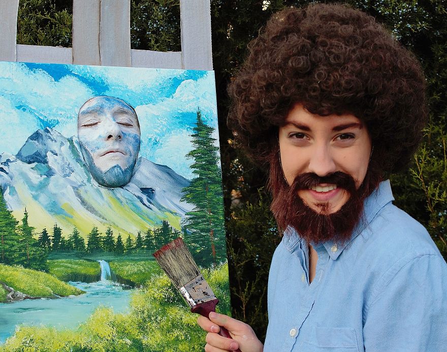 A Happy Little Costume Inspired By Bob Ross