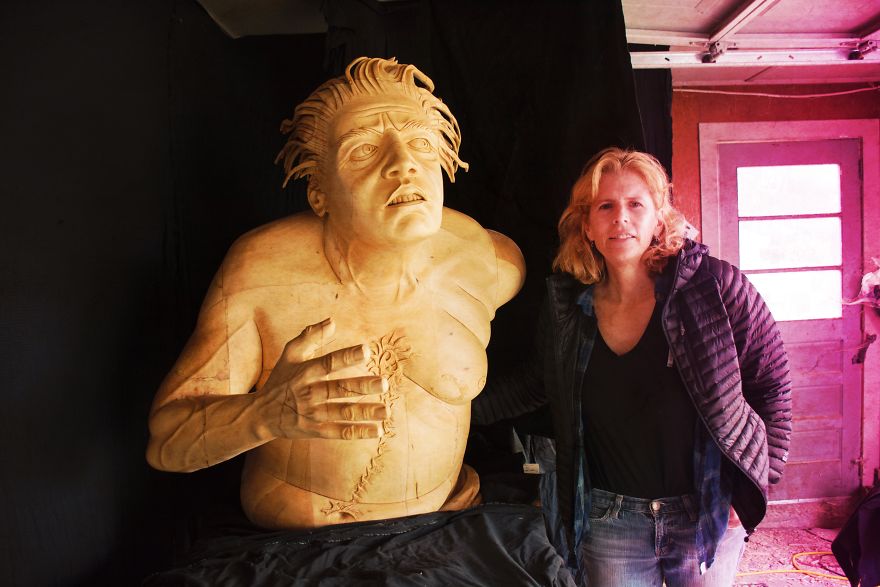 I Made This Wood Sculpture Of Gut Check