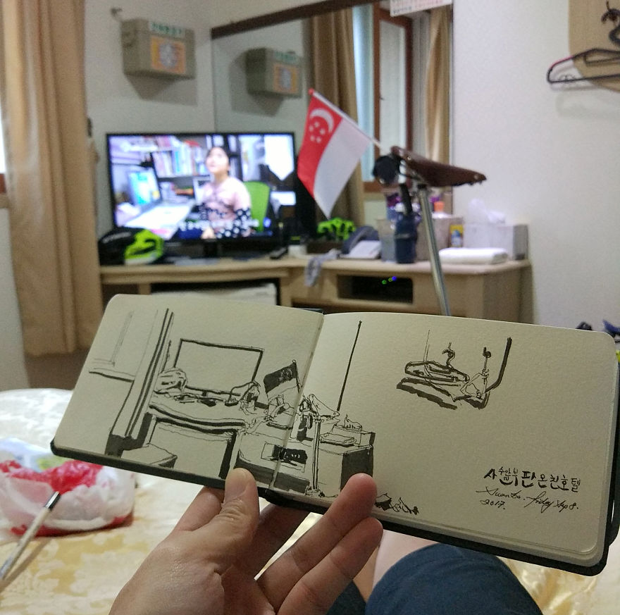 I Toured South Korea With A Tiny Bicycle And A Tiny Sketchbook