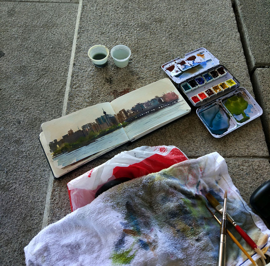 I Toured South Korea With A Tiny Bicycle And A Tiny Sketchbook