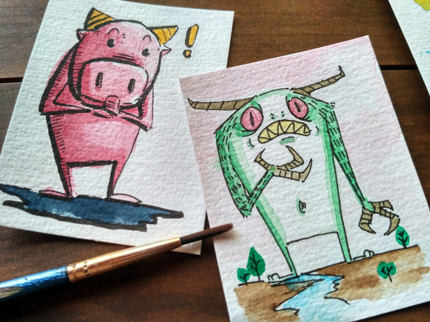 I Made Small Artworks To Overcome Blank Page Syndrome I Made Small Artworks To Overcome Blank Page Syndrome