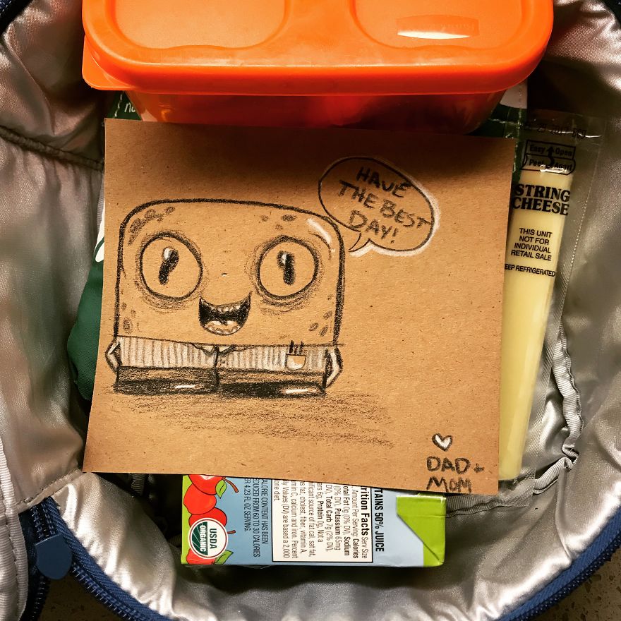 I Make Lunchbox Doodles For My Son Everyday For School. Here Is The First 12 Days!