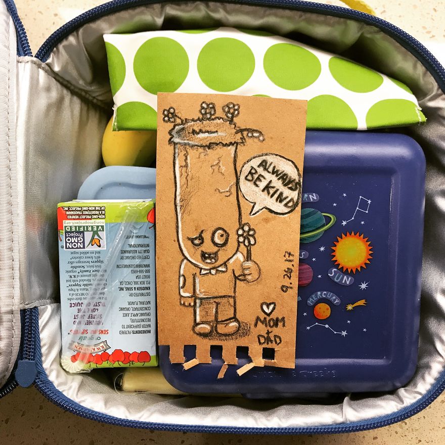 I Make Lunchbox Doodles For My Son Everyday For School. Here Is The First 12 Days!