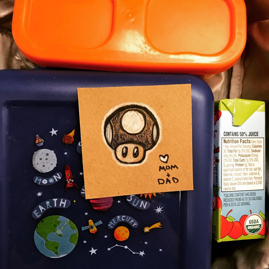 I Make Lunchbox Doodles For My Son Everyday For School. Here Is The First 12 Days!