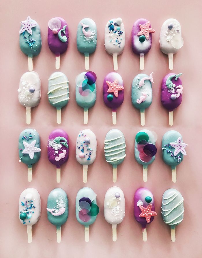 Avid Home Baker Who Turns Leftover Cake Scraps Into Meticulously Crafted Cake-Popsicles