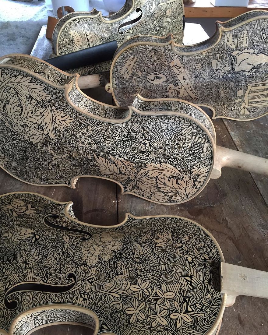 I’m The Violin Painter Who Spends Over 3 Weeks Illustrating Each One I’m The Violin Painter Who Spends Over 3 Weeks Illustrating Each One