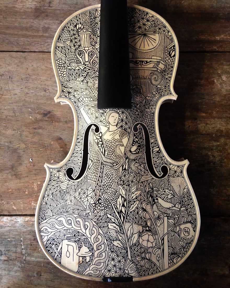 I’m The Violin Painter Who Spends Over 3 Weeks Illustrating Each One I’m The Violin Painter Who Spends Over 3 Weeks Illustrating Each One