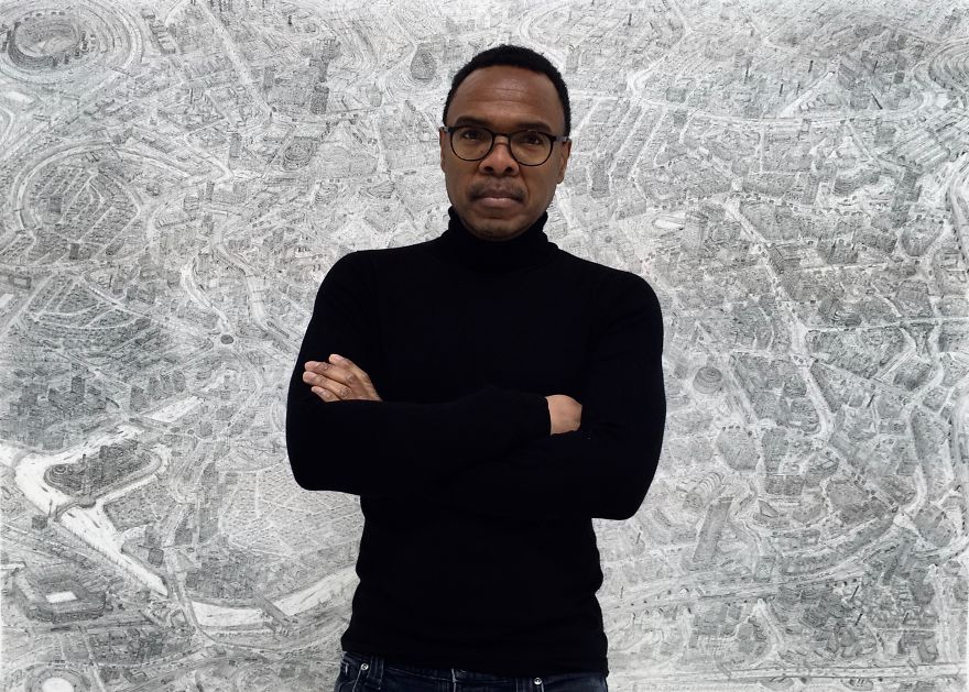 It Took Me Over A Month To Complete This Detailed Manchester Cityscape It Took Me Over A Month To Complete This Detailed Manchester Cityscape