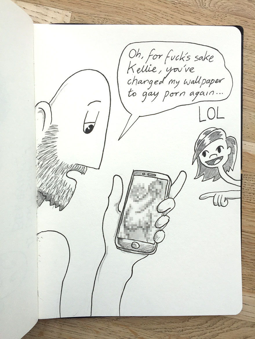 If I Leave My Phone Unattended When I'm Getting Ready For Bed Sometimes Kellie Secretly Changes The Wallpaper To Some Graphic Gay Porn And Waits To See My Shocked Face