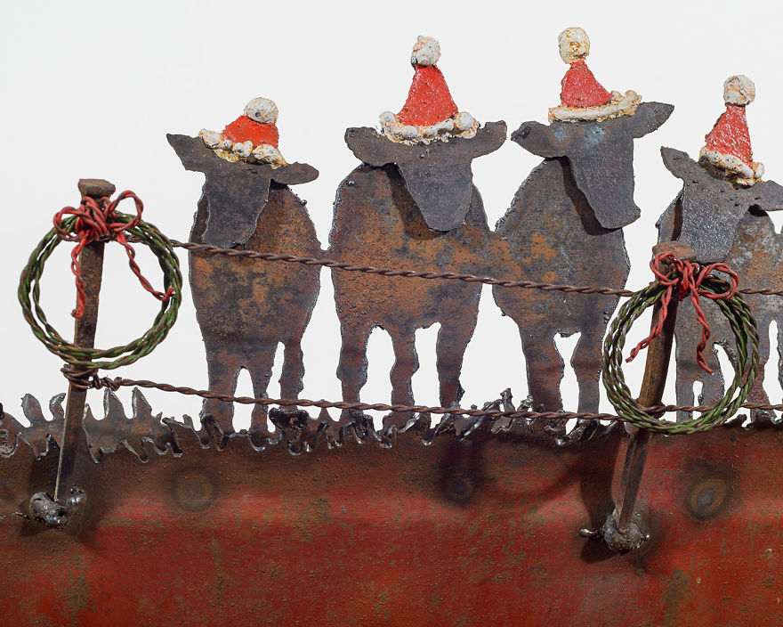 I've Made Some Whimsical Winter Scenes From Old Snow Shovels