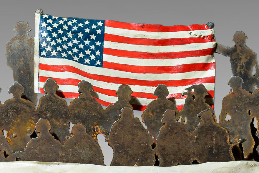 And A Close Up Of The Hand Painted Flag