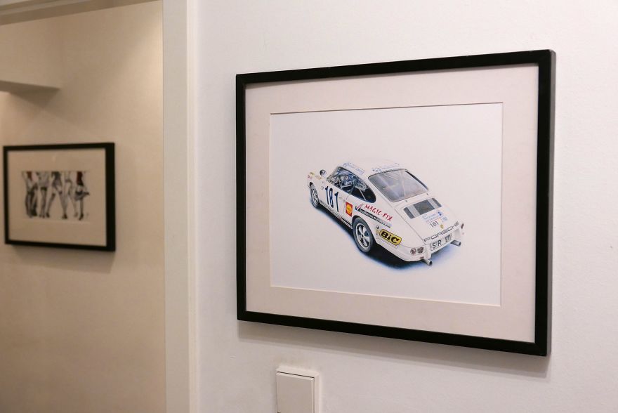 Fully Detailed Porsche 911 Classic Car Automotive Art By London Based Artist Steel Mesh