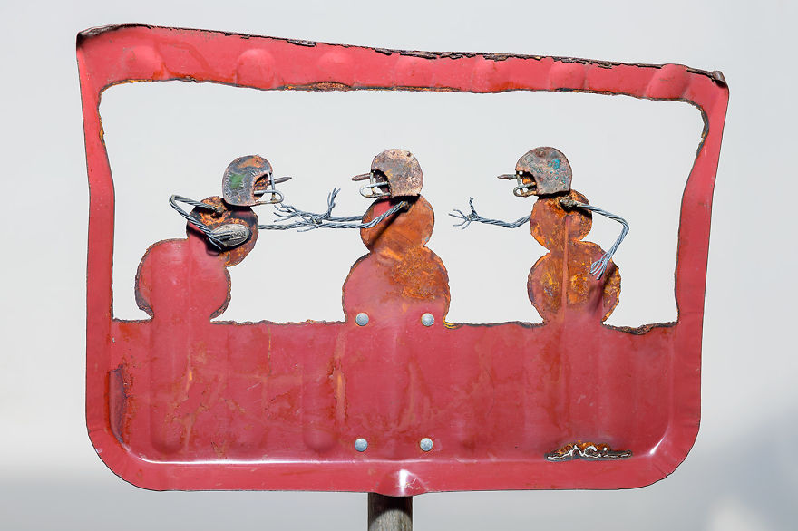 I've Made Some Whimsical Winter Scenes From Old Snow Shovels