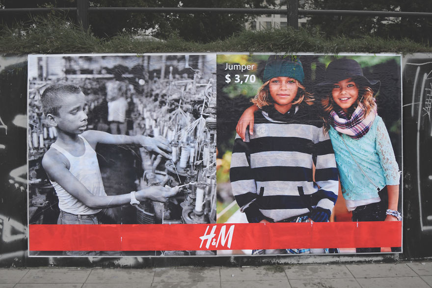 I Made Billboards To Show The Corporate Greed Of Fashion Industries