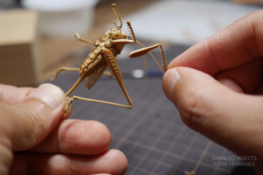 Japanese Artist Creates Incredibly Intricate Life-Size Insects From Bamboo, And The Result Will Impress You Japanese Artist Creates Incredibly Intricate Life-Size Insects From Bamboo, And The Result Will Impress You