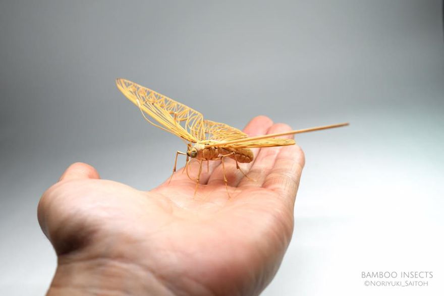 Japanese Artist Creates Incredibly Intricate Life-Size Insects From Bamboo, And The Result Will Impress You Japanese Artist Creates Incredibly Intricate Life-Size Insects From Bamboo, And The Result Will Impress You