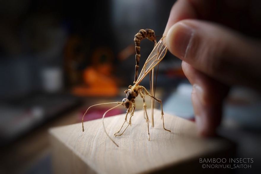 Japanese Artist Creates Incredibly Intricate Life-Size Insects From Bamboo, And The Result Will Impress You Japanese Artist Creates Incredibly Intricate Life-Size Insects From Bamboo, And The Result Will Impress You