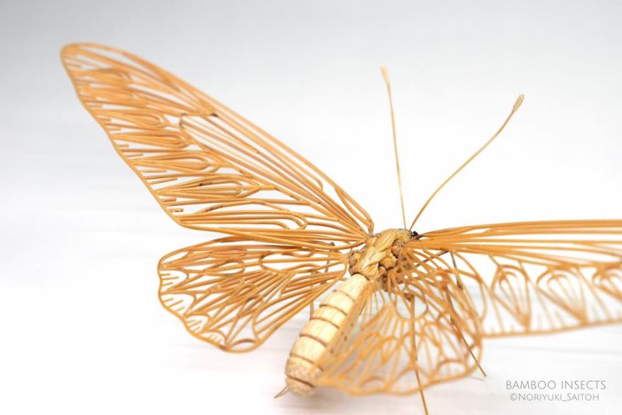Japanese Artist Creates Incredibly Intricate Life-Size Insects From Bamboo, And The Result Will Impress You Japanese Artist Creates Incredibly Intricate Life-Size Insects From Bamboo, And The Result Will Impress You