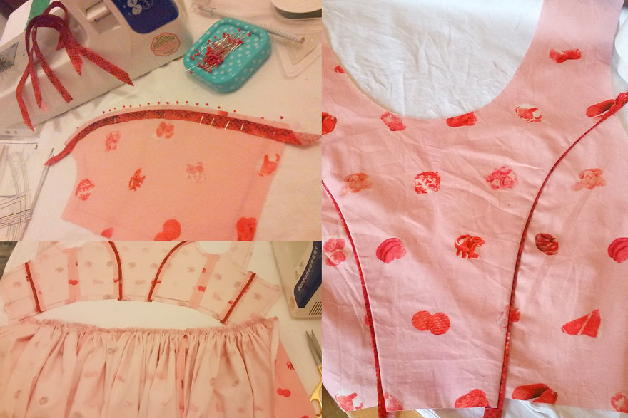 The Pattern Of This Dirndl Is Made Out Of Meat And Sausages