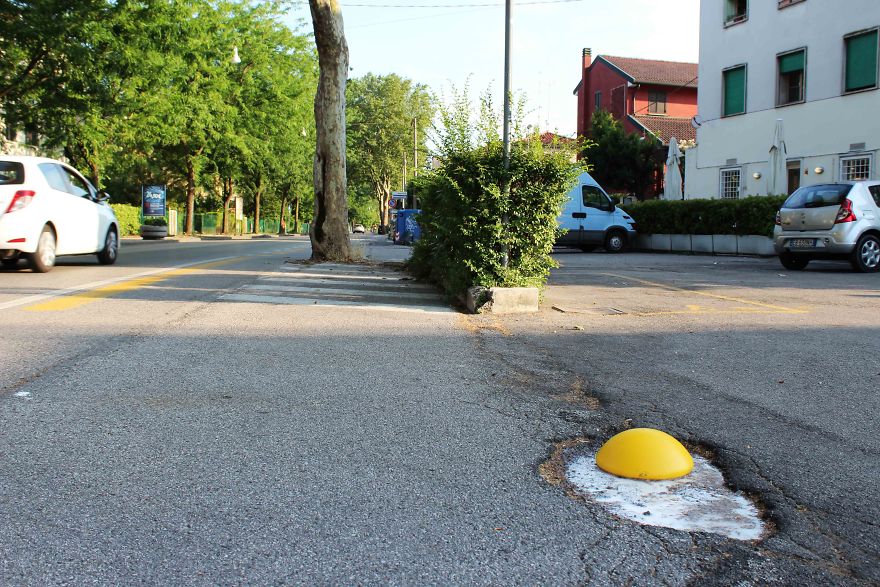 A Street Artist Jokes With The Urban Environment And Creates Playful Installations For The Passersby A Street Artist Jokes With The Urban Environment And Creates Playful Installations For The Passersby