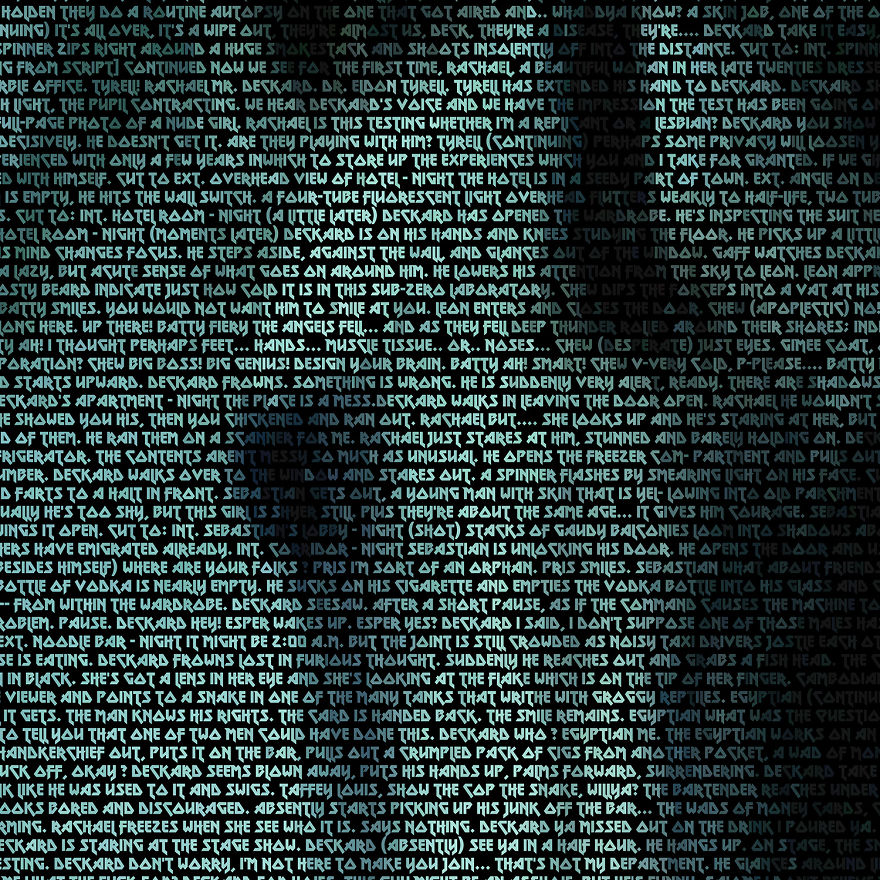 I Created Blade Runner Film Still Portraits Using The Screenplay