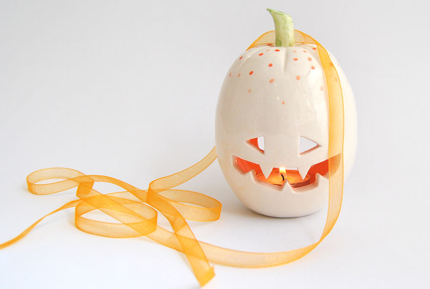 Pumpkin Candle Holder