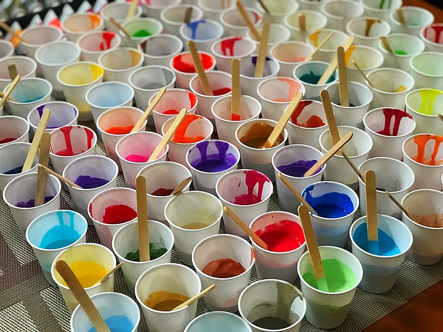 What Happens When You Pour 100 Different Colors Onto A Canvas?