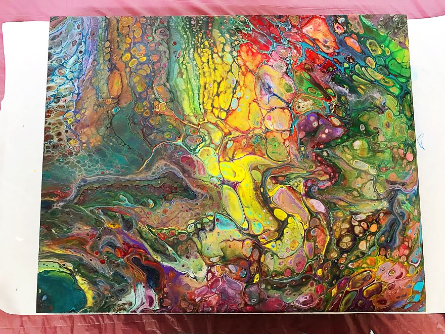What Happens When You Pour 100 Different Colors Onto A Canvas?