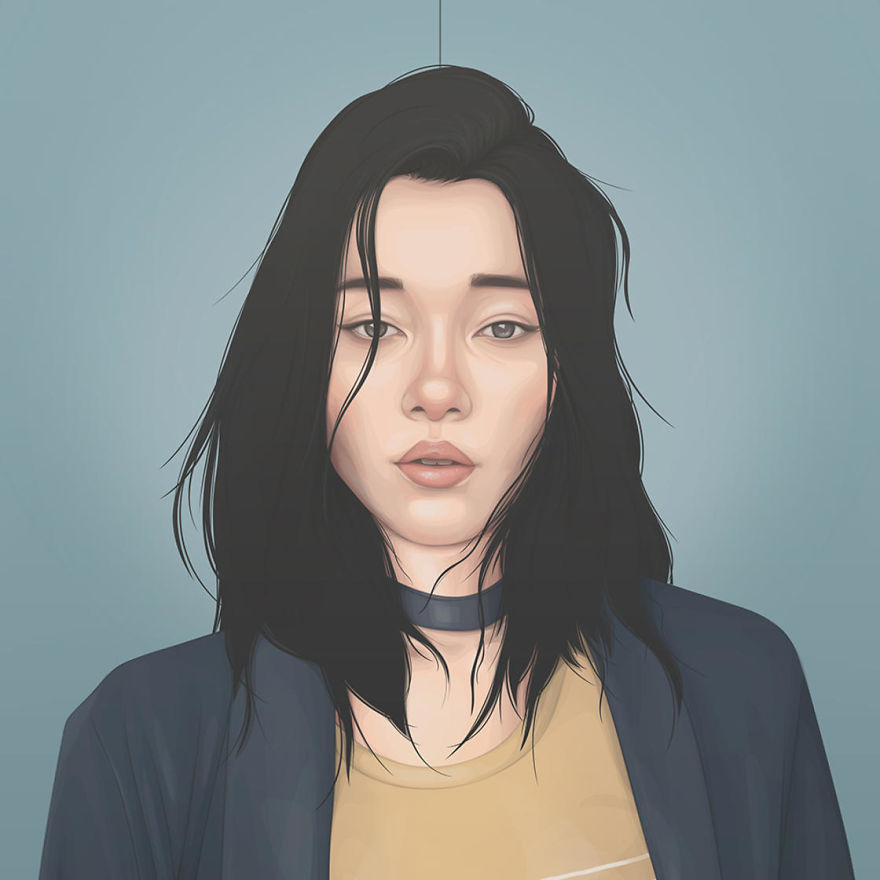 Artist Uses Vectors To Create Beautiful Portraits Of Women