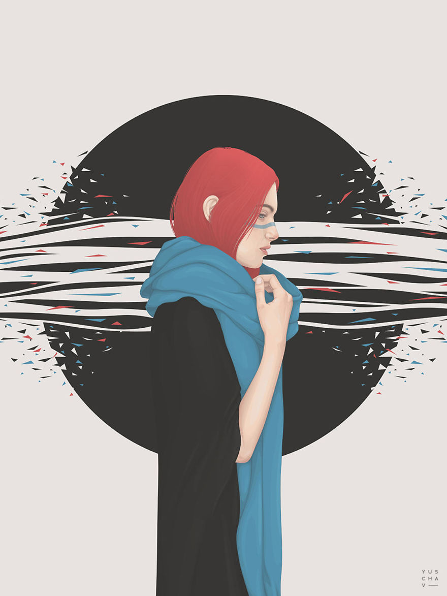 Artist Uses Vectors To Create Beautiful Portraits Of Women