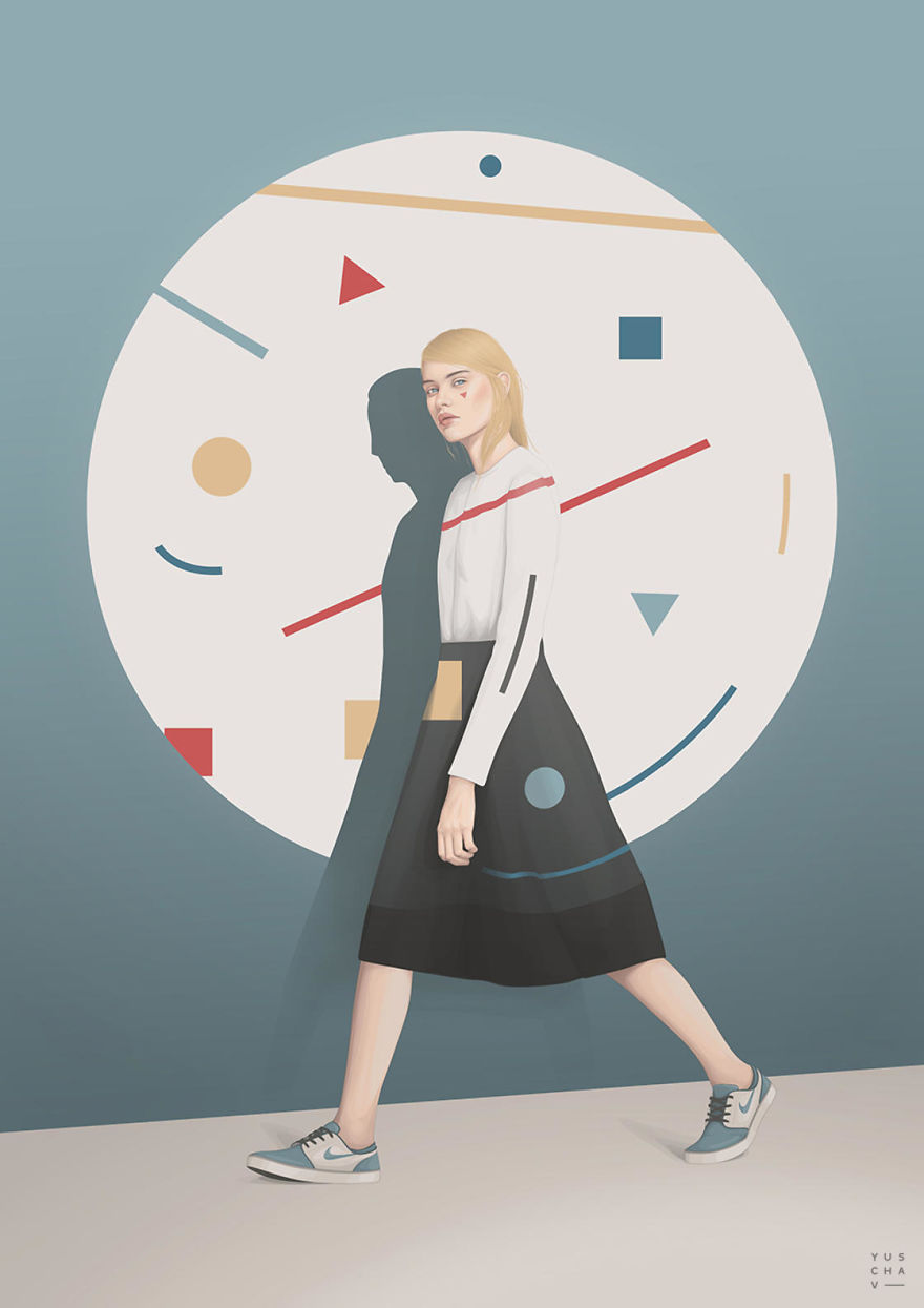 Artist Uses Vectors To Create Beautiful Portraits Of Women